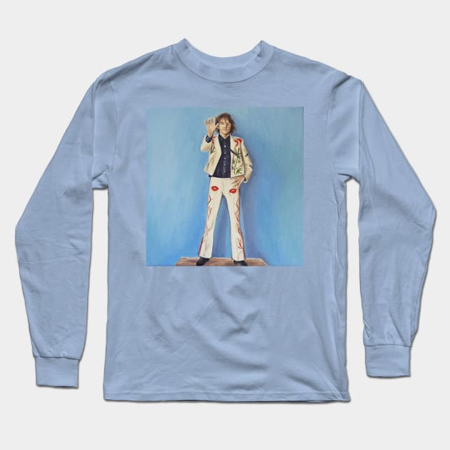 Gram Parsons Long Sleeve T-Shirt by kathyarchbold